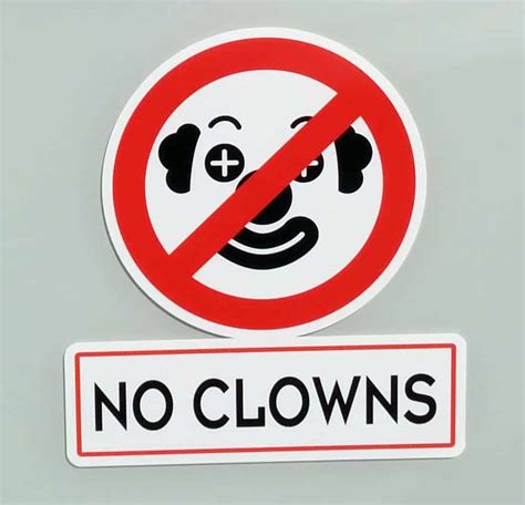 No Clowns Sticker – The Art of Stickers – Australia