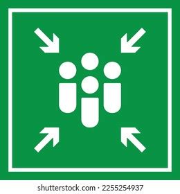 Emergency Evacuation Assembly Point Sign Vector 库存矢量图（免版税）2255254937 | Shutterstock