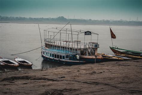 Boat at Assi Ghat, Varanasi, India Stock Photo - Image of never, great ...