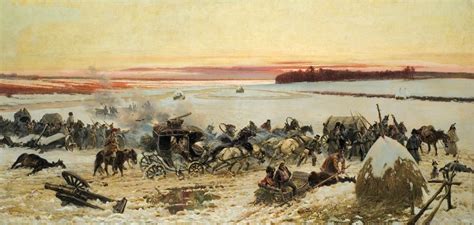 "Crossing the Berezina River by Napoleon's Army", 1895, oil on canvas ...