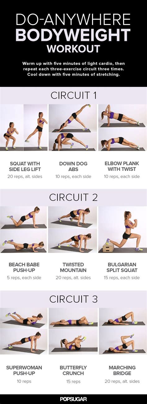 40-Minute Do-Anywhere Bodyweight Circuit | Workout, Bodyweight workout, Fitness body