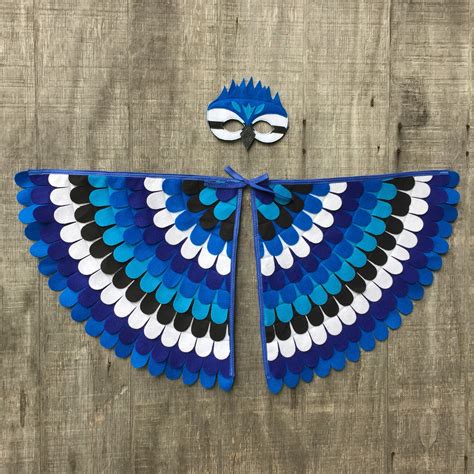 Blue Jay Costume Set / Wings and Mask / Kids bird costume / | Etsy