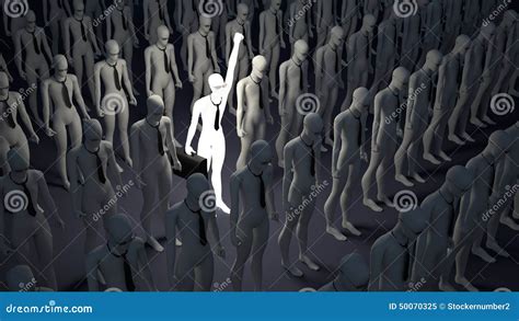 Luminous Person. Symbol Of Individualism. Business Stock Illustration - Image: 50070325