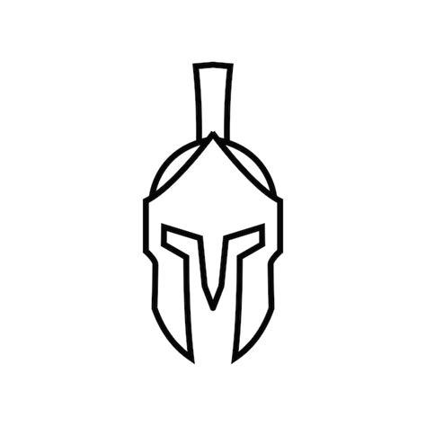 Premium Vector | Spartan warrior helmet icon vector design