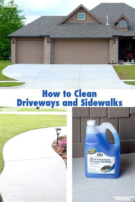 How to Clean Driveways and Sidewalks | Cleaning hacks, House cleaning tips, Pressure washing tips