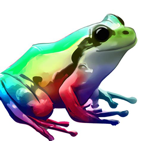 8k Rainbow Frog Graphic · Creative Fabrica