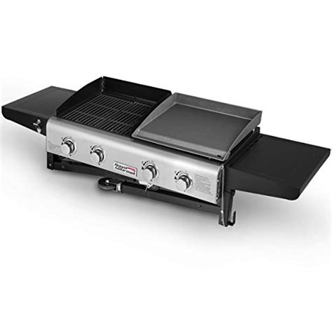 Royal Gourmet Portable Propane Gas Grill and Griddle Combo,4-Burner,Griddle Flat Top, Folding ...