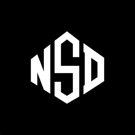 diseño de logotipo de letra nsd con forma de polígono. Diseño de ...