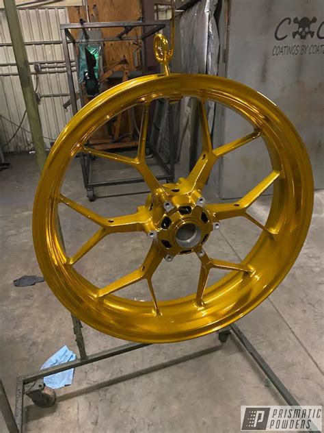 Prismatic Powders - Powder Coated Gold Custom Rim | Rims for cars ...