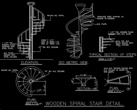 Spiral Staircase Dimensions and Plan