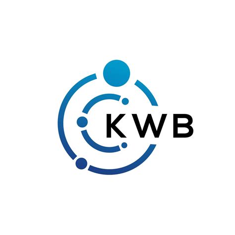 KWB letter technology logo design on white background. KWB creative initials letter IT logo ...