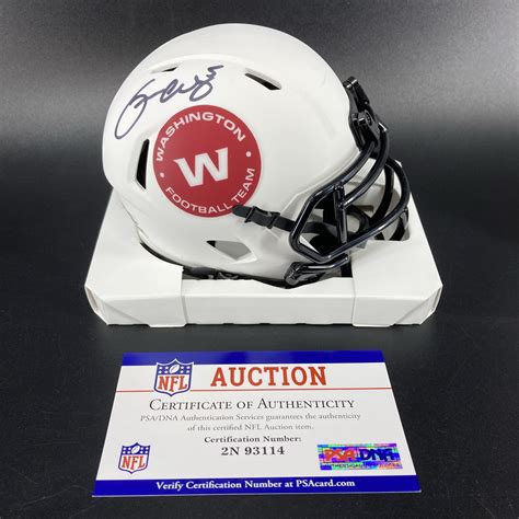 NFL - Commanders Tress Way Signed Lunar Eclipse Mini Helmet | The ...