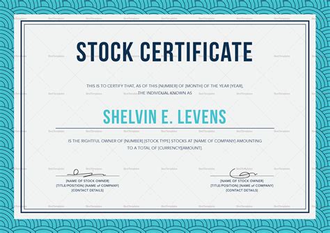 Stock Certificate Design Template in PSD, Word, Publisher, Illustrator ...