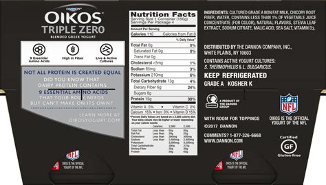 Oikos Triple Zero Yogurt Nutrition Information | Blog Dandk