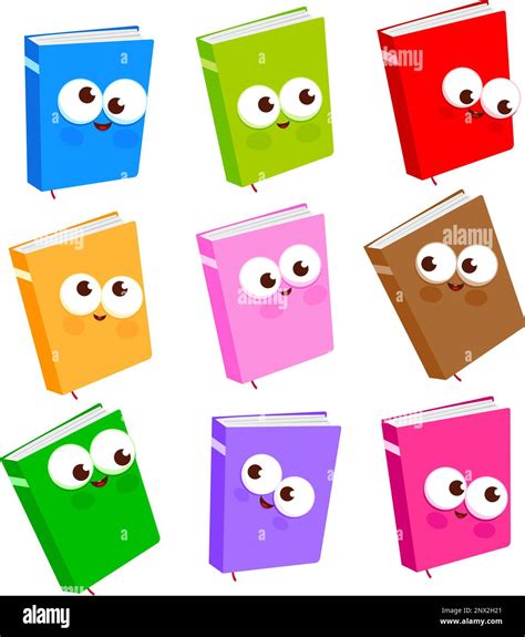 Set of cartoon book characters. Vector illustration Stock Vector Image & Art - Alamy