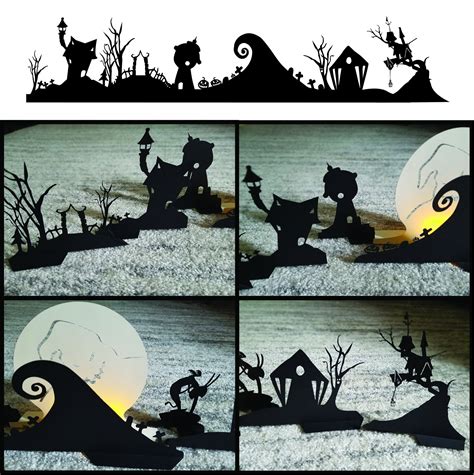 Christmas Nightmare Halloween Town DIY Stand up Paper - Etsy Canada