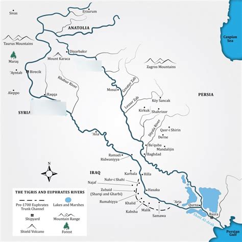 Ancient Middle East Map With Rivers