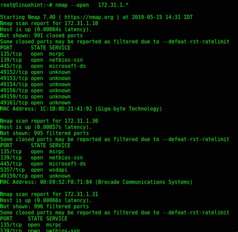 nmap flags and what they do