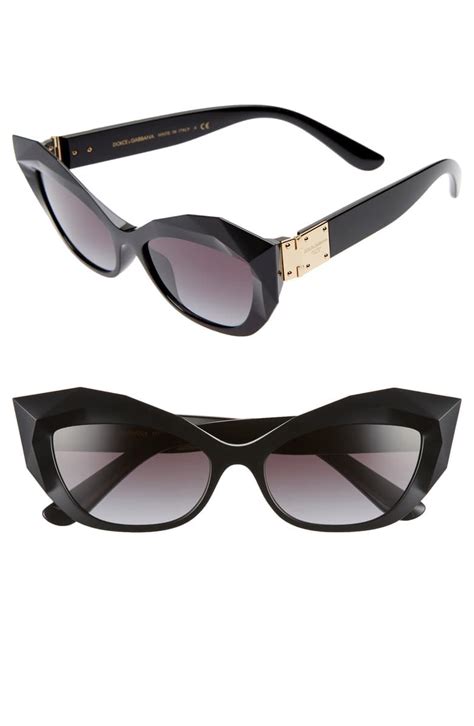 Dolce&Gabbana 54mm Gradient Beveled Cat Eye Sunglasses