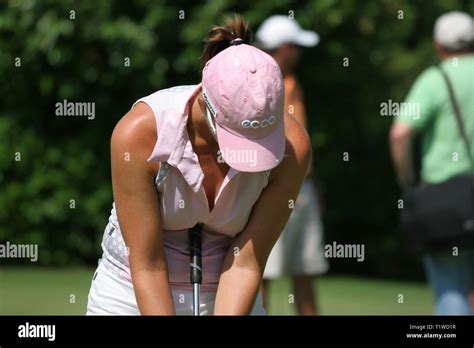 Lady golf swing Stock Photo - Alamy