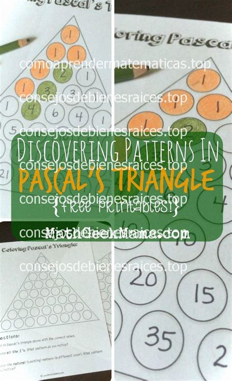 Explorando los patrones en el triángulo de Pascal {¡Imprimibles GRATIS!} - Como Aprender Matematicas