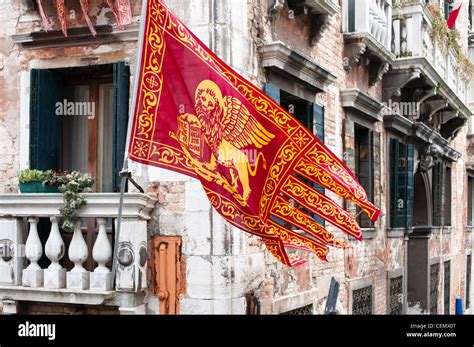 Venetian lion flag venice hi-res stock photography and images - Alamy