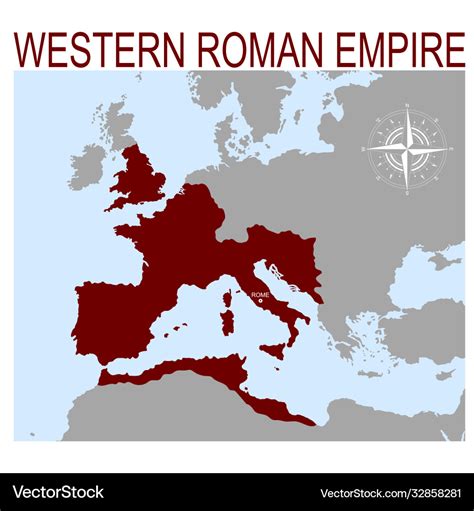 Map western roman empire Royalty Free Vector Image