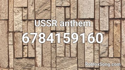 USSR anthem Roblox ID - Roblox music codes