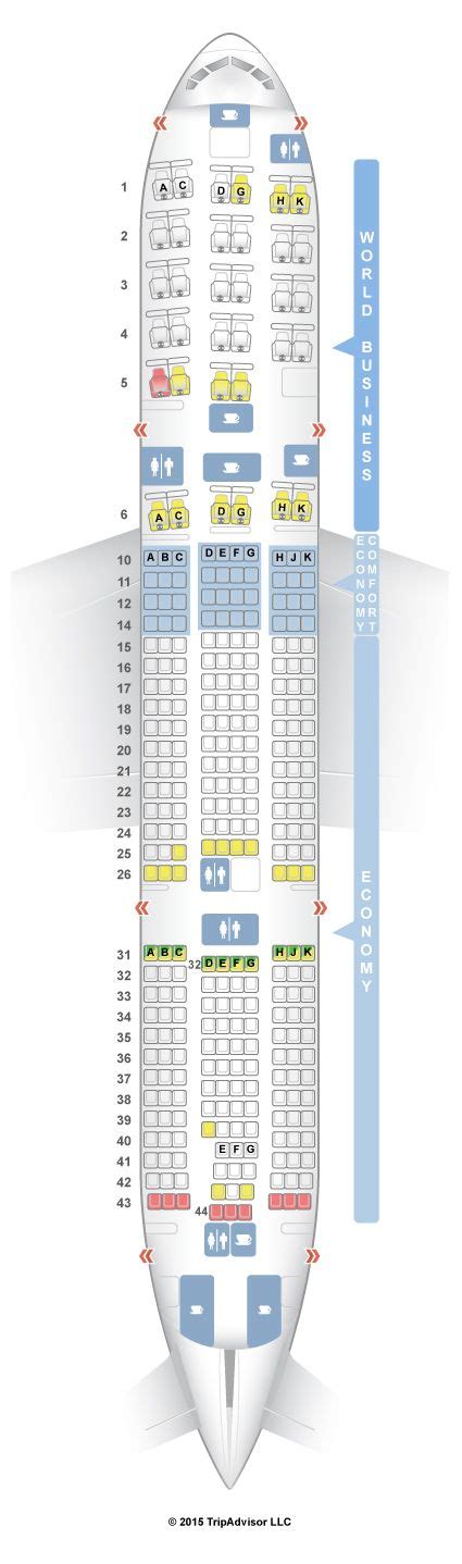 the seating plan for an airplane