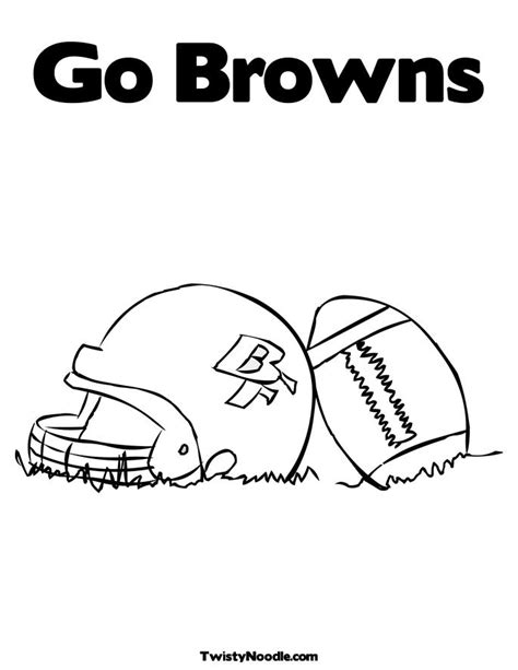 Cleveland Browns Logo Coloring Pages Sketch Coloring Page