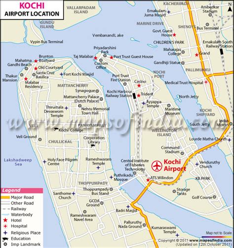 Kochi Airport Map, Kochi International Airport