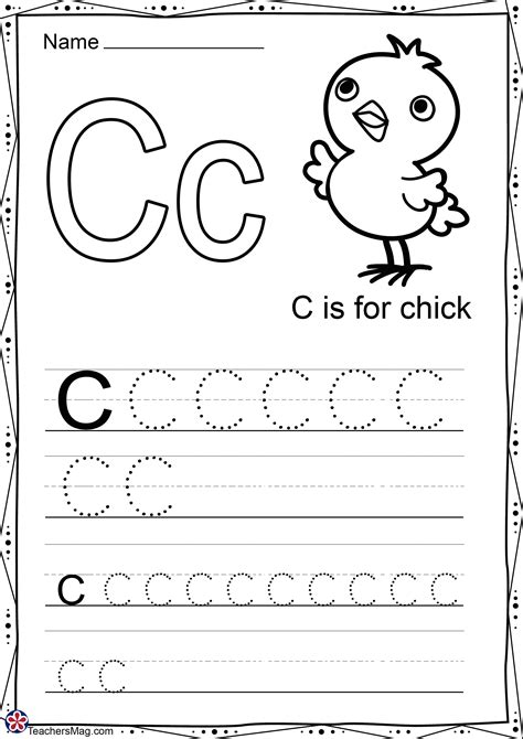 Letter С Free Worksheets for Preschool. TeachersMag.com