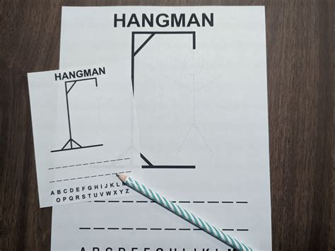 Hangman Printable Game Pdf Png Digital Download Family Game Childrens ...