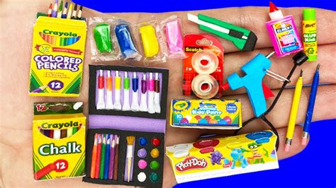 26 DIY MINIATURE SCHOOL SUPPLIES COLLECTION REALISTIC HACKS AND CRAFTS FOR BARBIE DOLLHOUSE ...