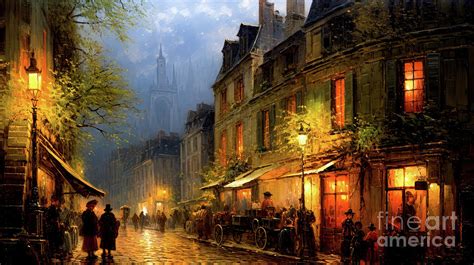 Paris Cafe Digital Art by Fine Art Attic - Fine Art America