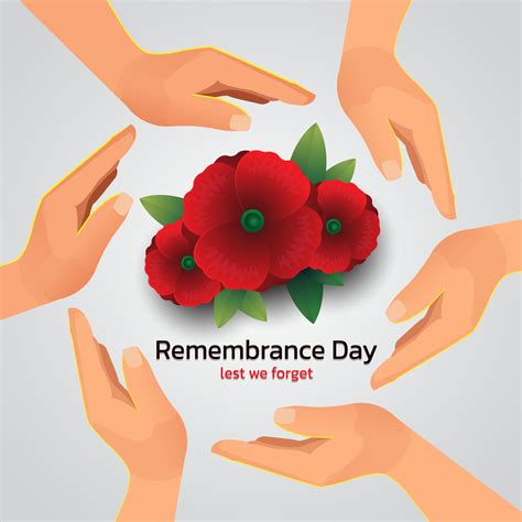 Remembrance day concept, Background with beautiful red poppies. Vector ...