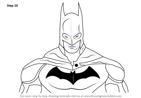 Learn How to Draw Batman Face (Batman) Step by Step : Drawing Tutorials | Batman drawing, Batman ...