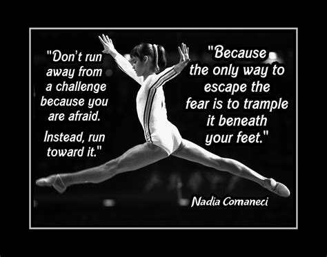 Gymnastics Motivation Quote Poster featuring Nadia Comaneci. It's an inspiring, lasting gift for ...