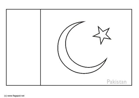 Coloring Page flag Pakistan - Free printables - Img 6303