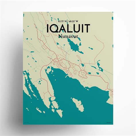 Iqaluit City Map, Art Print, Wall Decor - OurPoster.com