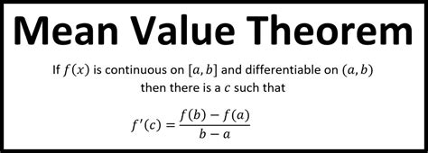 Mean Value Theorem