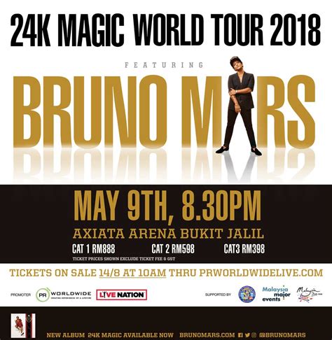 Tickets To The 24K Magic World Tour Ft. Bruno Mars Live In KL Are ...