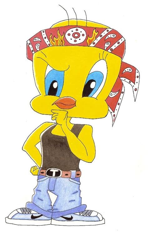 Gangsta Tweety Drawing - sketch © 2014 - Mar 8, 2011 | Tweety bird drawing, Cute cartoon ...