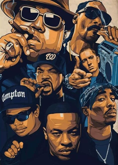 Snoop Dogg Eminem Tupac Easy E Biggie Smalls Jay Z Ice | Etsy in 2021 ...