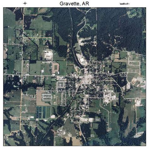 Aerial Photography Map of Gravette, AR Arkansas