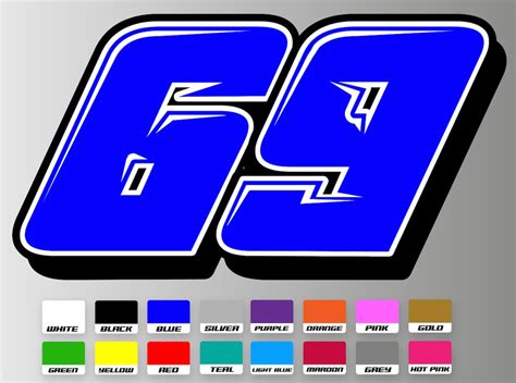 3 X Custom Racing Numbers Vinyl Stickers Decals Race - Etsy