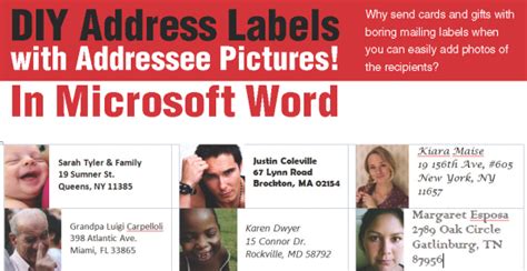 Address Labels in Microsoft Word – a Graphic Howto | Free printable ...