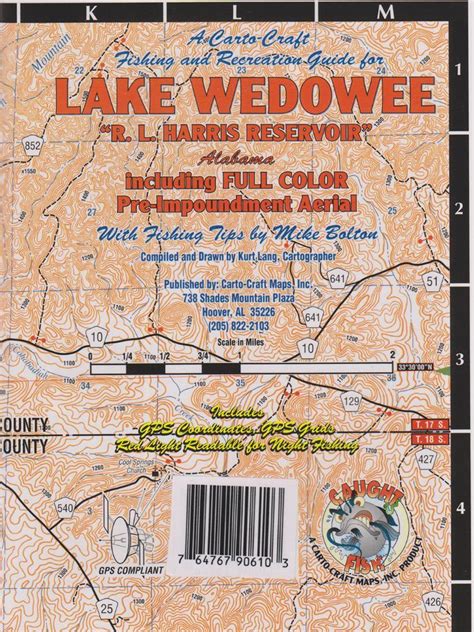 Lake Wedowee (R.L. Harris Resevoir), Alabama Waterproof Map (Carto-Craft) | Lakes Online Store