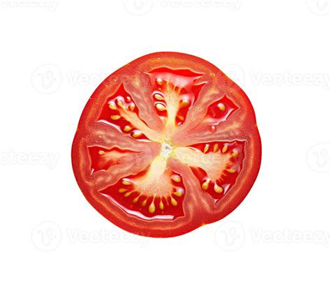 Fresh tomato slice isolated on transparent background, created with ...