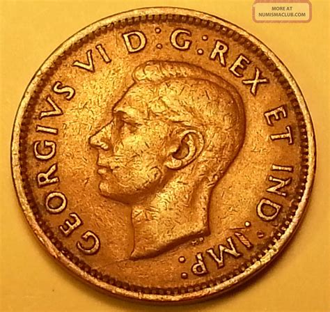 Error Coin 1942 Double Date & Leaves George Vi Canada Penny R84